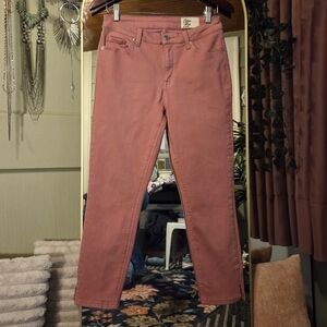 Cosmic Love Pink Straight Leg Jeans Size 6 / 28 Ankle Length Crop Stretch Spring